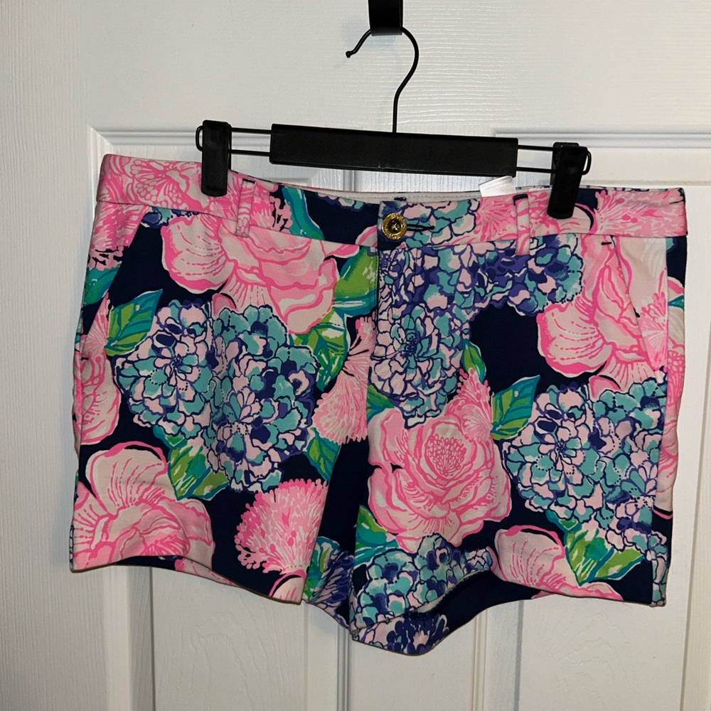 Lilly Pulitzer Pink and Blue Floral Women's Shorts